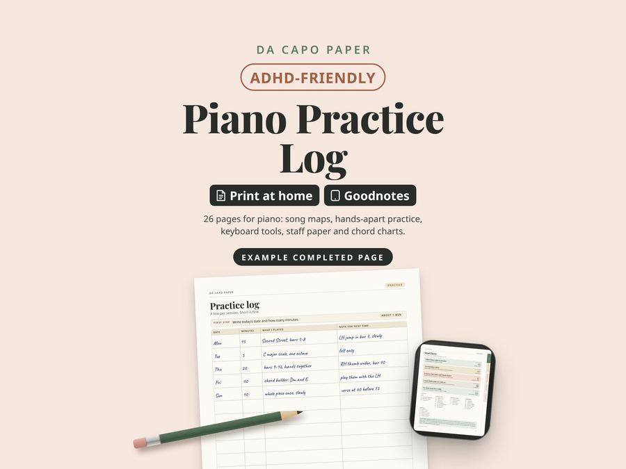 Piano Practice Log